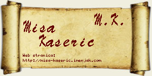 Miša Kašerić vizit kartica